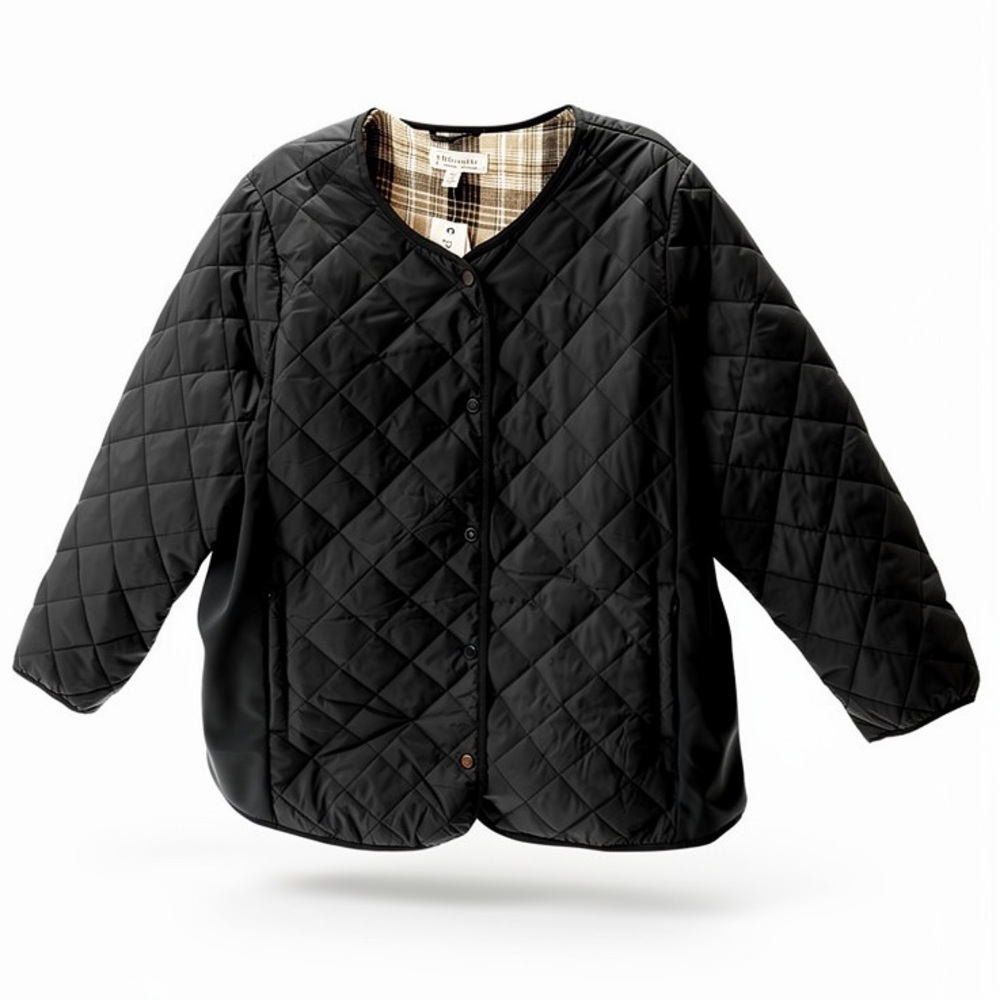 NWT Philosophy Black Quilted Jacket 1X